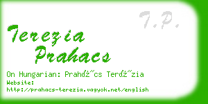 terezia prahacs business card